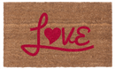Love Heart Coco Red Vinyl Coir Doormat