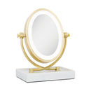 Brooklyn LED Lighted Makeup Mirror with Magnification & Marble Tray