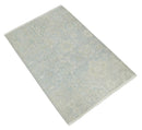 Low Pile 2x3 Hand Knotted Gray, Beige and Ivory Traditional Oushak Wool Rug