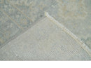 Low Pile 2x3 Hand Knotted Gray, Beige and Ivory Traditional Oushak Wool Rug