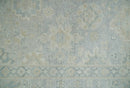 Low Pile 2x3 Hand Knotted Gray, Beige and Ivory Traditional Oushak Wool Rug