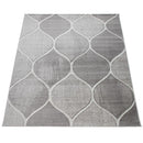 Low-Pile Rug Oriental Design in various gray Tones