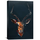 Low Poly Antelope Dark Canvas