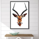 Low Poly Antelope Light Canvas