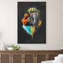 Low Poly Ara Dark Canvas