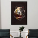 Low Poly Bear Dark Canvas