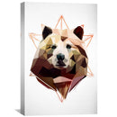 Low Poly Bear Light Canvas