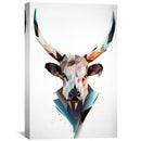 Low Poly Bull Light Canvas