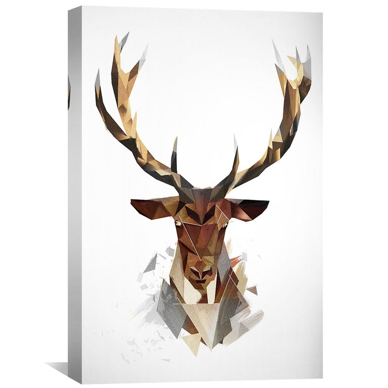 Low Poly Deer Light Canvas