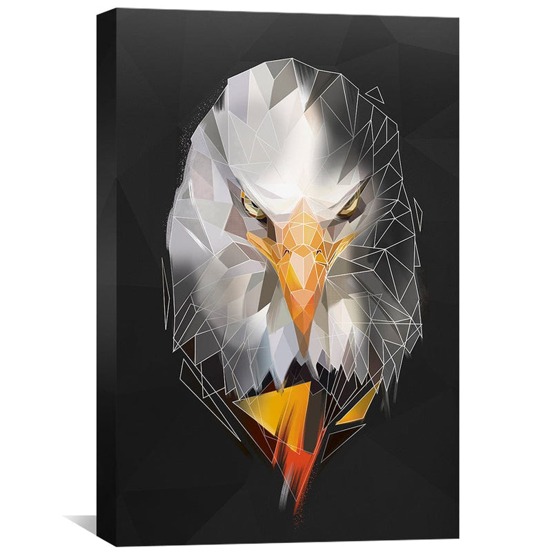 Low Poly Eagle 2 Dark Canvas