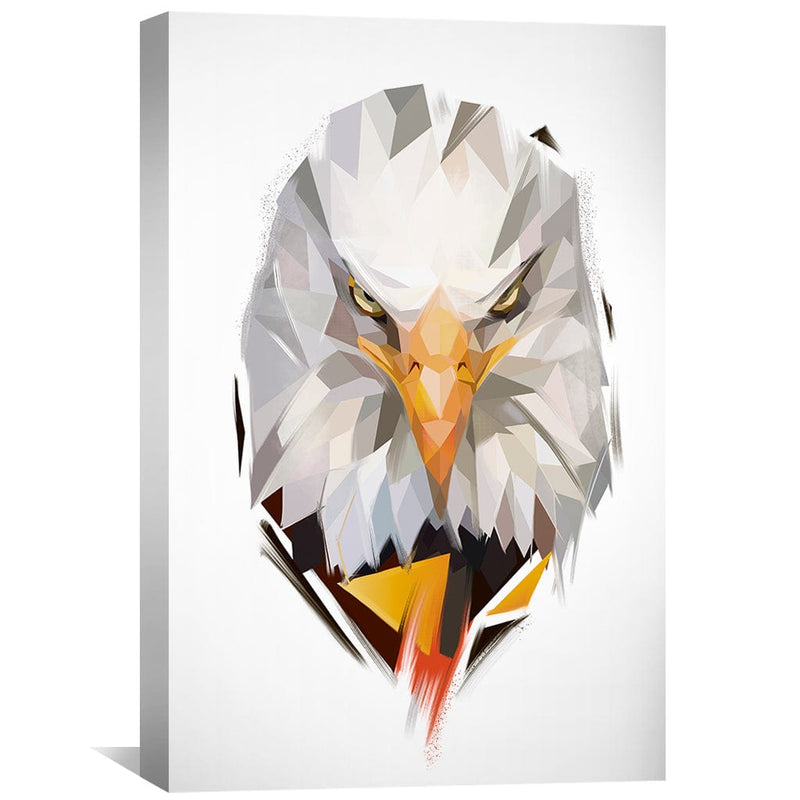 Low Poly Eagle 2 Light Canvas