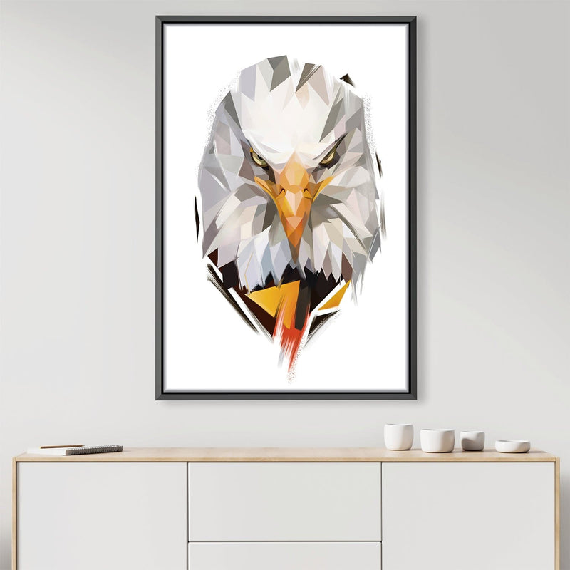 Low Poly Eagle 2 Light Canvas