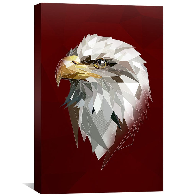 Low Poly Eagle 3 Dark Canvas