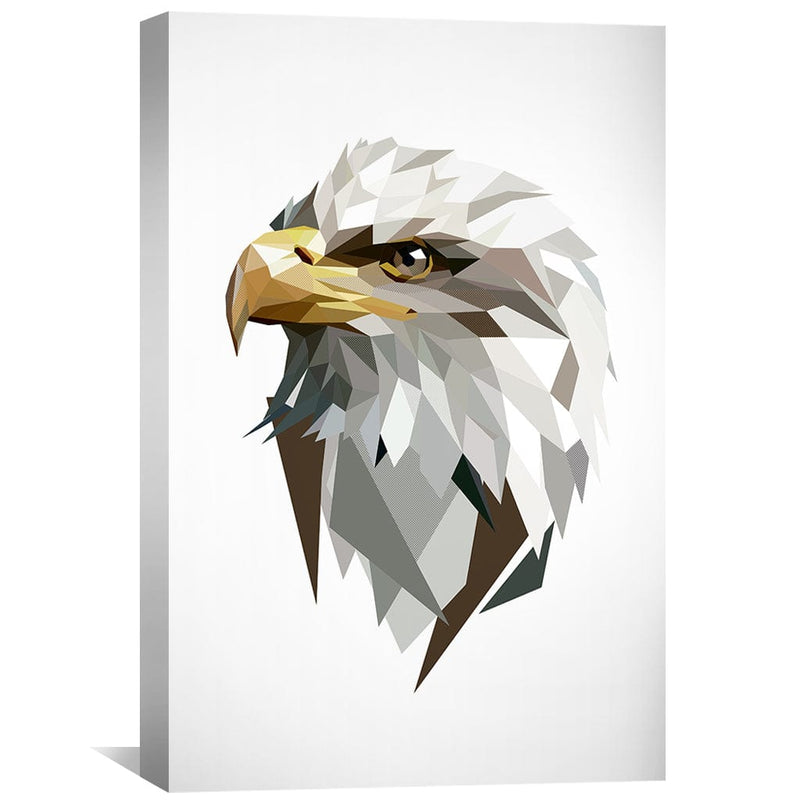 Low Poly Eagle 3 Light Canvas