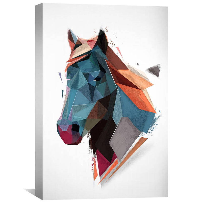 Low Poly Horse Light Canvas