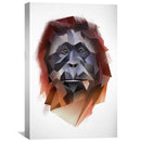 Low Poly Orangutan Light Canvas