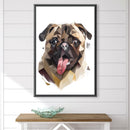 Low Poly Pug Light Canvas