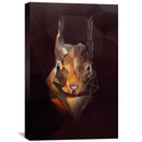Low Poly Squirrel Dark Canvas