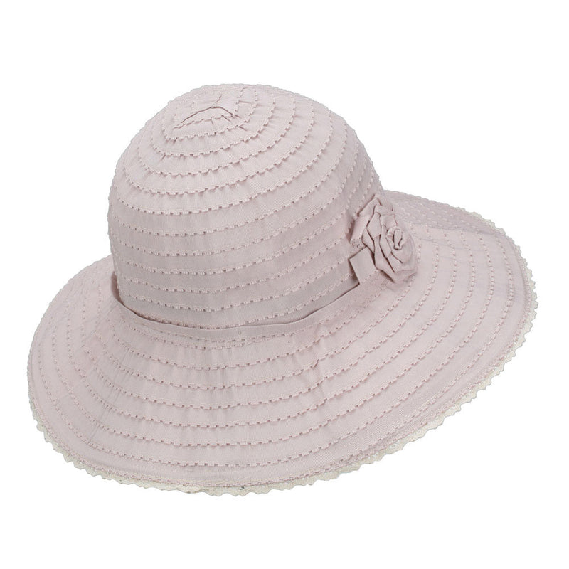 Crushable Bucket Hat With Flower Accent