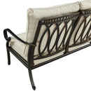 Black Aluminum Deep Seating Sofa with Cushions