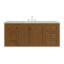 James Martin Laurent 60" Dual Mount Single Bathroom Vanity, Honey Oak