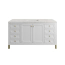 James Martin Chicago 60" Single Bathroom Vanity, Glossy White