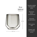 Aurora Double-Walled Tumblers in Smoke Grey Set of 2 by Viski
