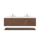 James Martin Marcello 72" Floating Double Bathroom Vanity, Chestnut