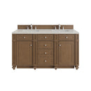 James Martin Bristol 60" Double Bathroom Vanity, Saddle Brown