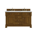 James Martin Brookfield 60" Double Bathroom Vanity, Honey Oak