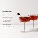 Beau Crystal Cocktail Coupes by Viski