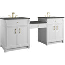 James Martin Bellshire 84" Double Bathroom Vanity, Bright White