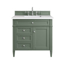 James Martin Brittany 36" Single Bathroom Vanity, Smokey Celadon