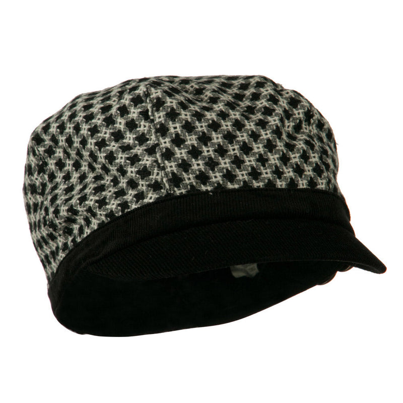 Libby Silver Button Cabbie Cap