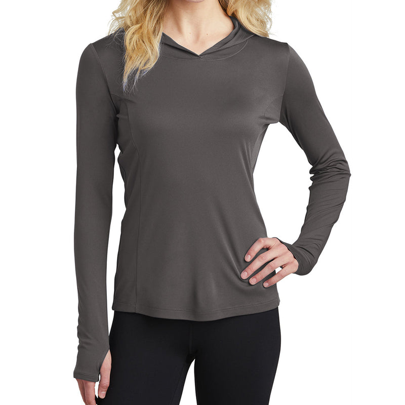Ladies Big Size PosiCharge Hooded Pullover