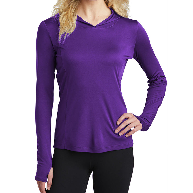 Ladies Big Size PosiCharge Hooded Pullover