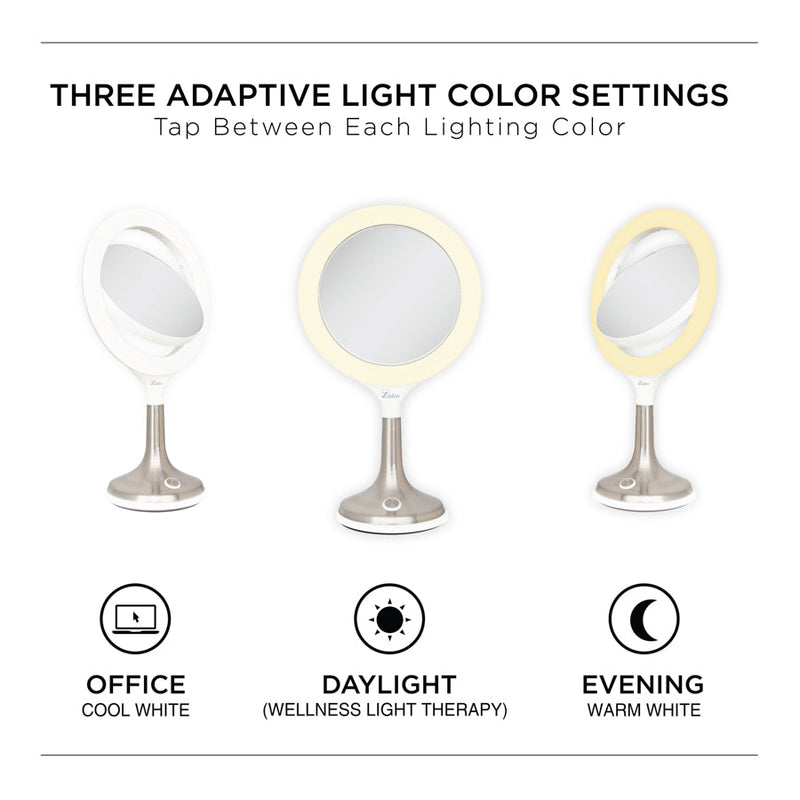 Mood Therapy Lighted Makeup Mirror with Magnification