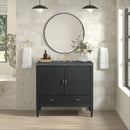 James Martin Myrrin 36" Single Bathroom Vanity, Carbon Oak