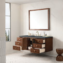 James Martin Amberly 60" Dual Mount Single Bathroom Vanity, Mid-Century Walnut