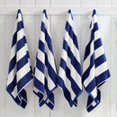 Cotton Velour Cabana Stripe Beach Towel - Novia Collection by Great Bay Home