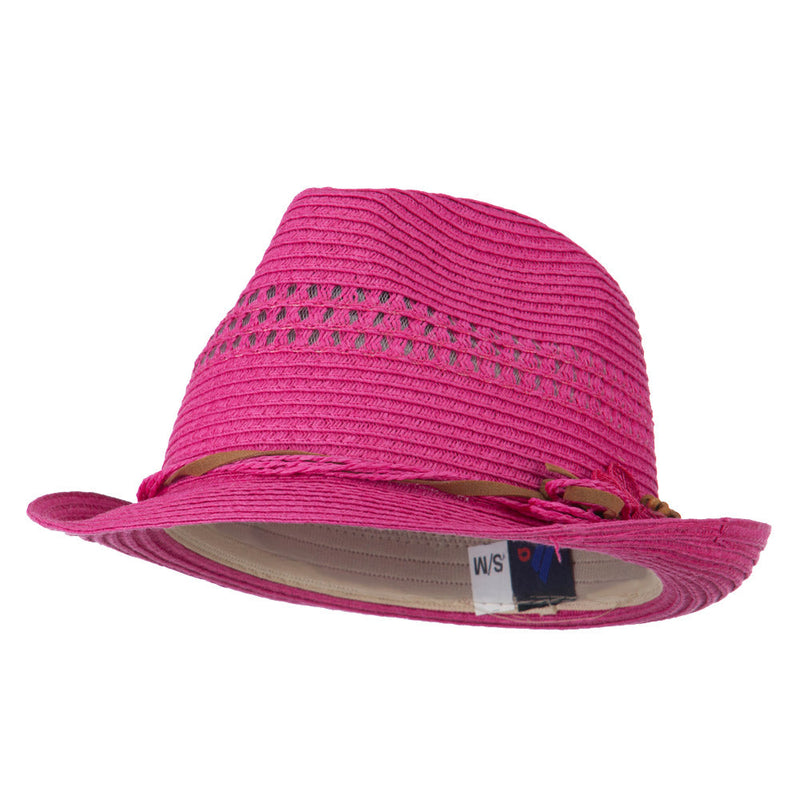 Ladies Toyo Braid Fedora Hat