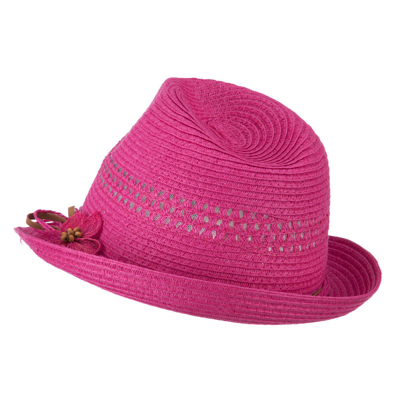 Ladies Toyo Braid Fedora Hat