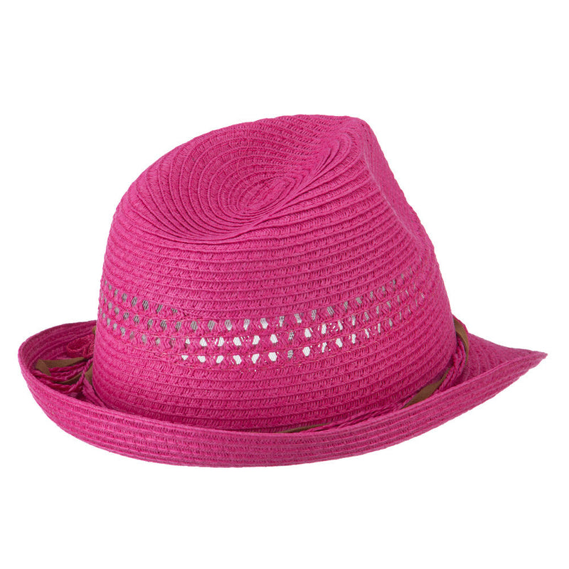 Ladies Toyo Braid Fedora Hat