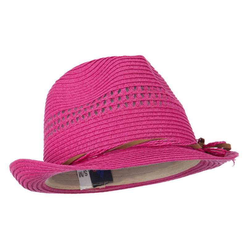 Ladies Toyo Braid Fedora Hat