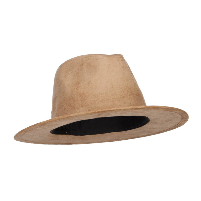 Women's Leatherette Tie Suede Panama Hat