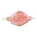 Lucent Orange Sponge Coral Cuff  Golden Bracelet