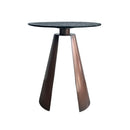 Herse Copper Antiqued Metal Leg Side Table