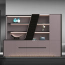 Velor · Modern Office Shelves w/ Lighting & Storage by Arc Grove