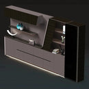 Velor · Modern Office Shelves w/ Lighting & Storage by Arc Grove