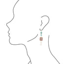 Lucia Turquoise and Wood Drop Earrings